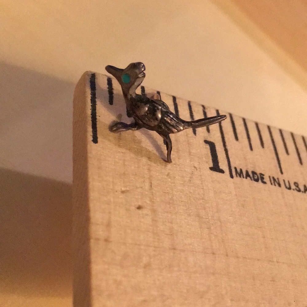 Southwestern Vintage Roadrunner Silver Tie Tack